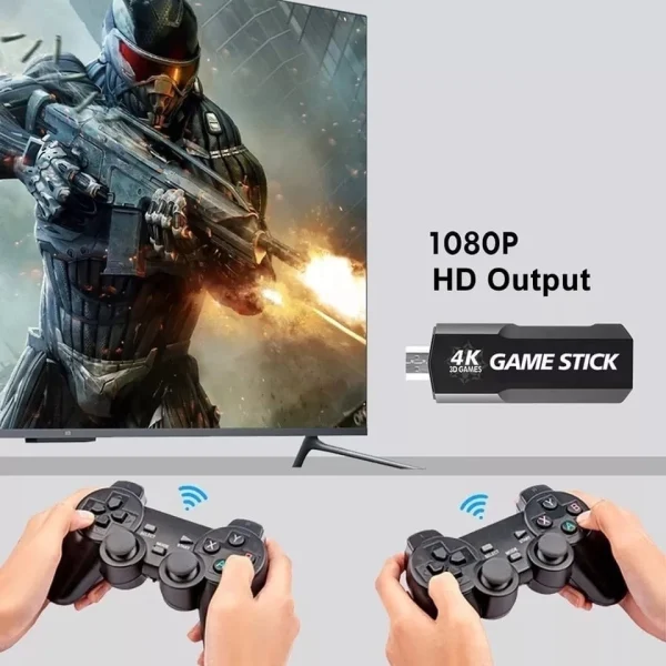 Videogame Stick 10mil 2 Controles Sem Fio Console Original Portatil Jogos Retro Antigo  yihan - Imagem 7