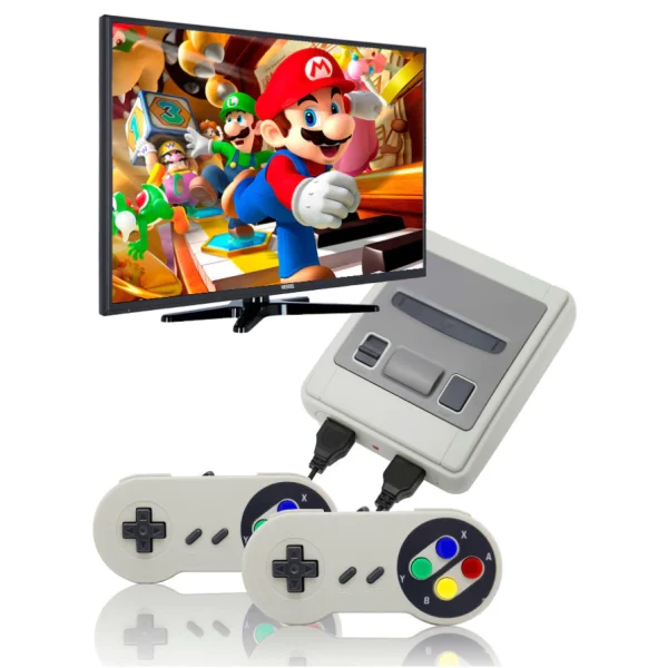 Video Game Classic Super Nintendo Mini SNES Com 2 Controles 8 Bits 620 Jogos Original Envio Imediato - Imagem 2