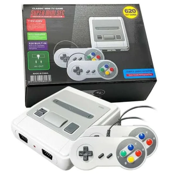 Video Game Classic Super Nintendo Mini SNES Com 2 Controles 8 Bits 620 Jogos Original Envio Imediato - Imagem 5