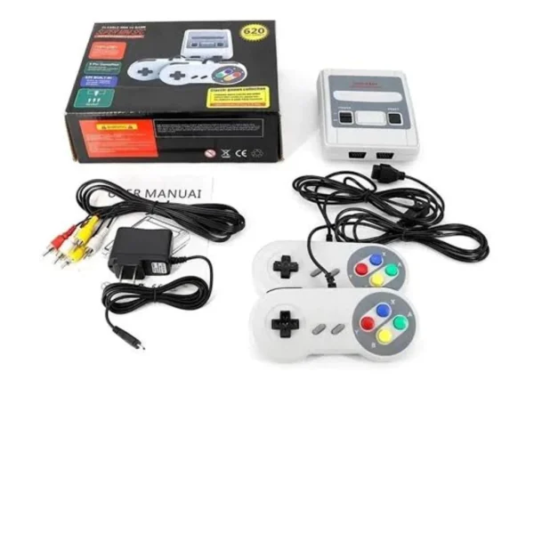 Video Game Classic Super Nintendo Mini SNES Com 2 Controles 8 Bits 620 Jogos Original Envio Imediato - Imagem 3