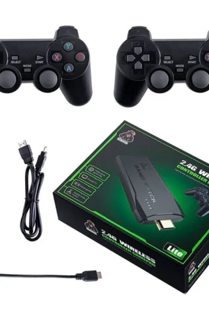 Videogame Stick 10mil 2 Controles Sem Fio Console Original Portatil Jogos Retro Antigo